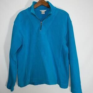 Tommy Bahama Quarter Zip Shirt / Sweatshirt -‎ Women's Size S (4/6) - Aqua Blue